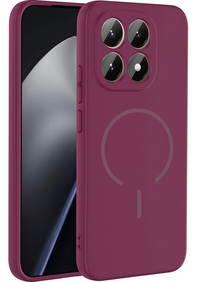 Xiaomi 15t Kılıf M-safe Şarj Özellikli Zore Meta Kapak Mürdüm