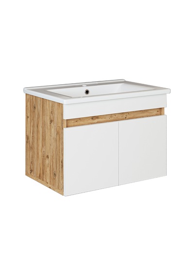 Roomart '' Lavabolu '' Atlantik-beyaz Mdf 65 Cm Banyo Alt Dolabı Atlantik Çam - Beyaz