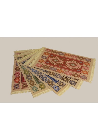 "çift Taraflı Kullanılabilir, Makinede Yıkanabilir, Modern Desenli Kilim 11 Farklı Ebat" Mavi Mavi