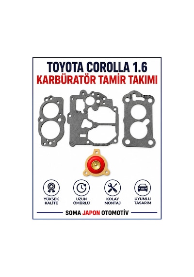 Corolla 1,6 Karbüratör Tamir Takımı Corolla 1.6