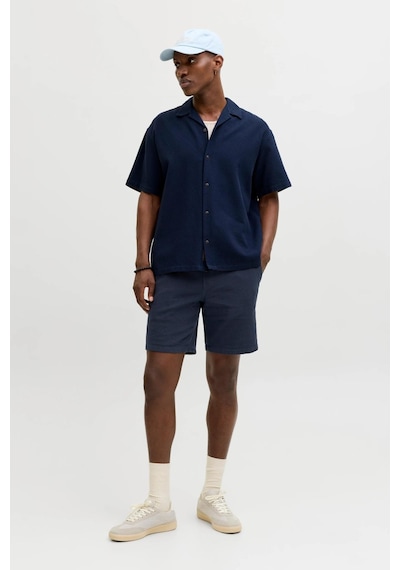 Jack & Jones Jpstjaıden Waffle Dokulu Erkek Şort Lacivert