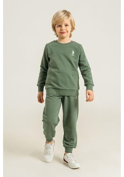 U.S. Polo Assn. Erkek Çocuk Baskılı Yeşil Uzun Kol Eşofman Takımı Us2621-c-v1 Us2621-c-v1
