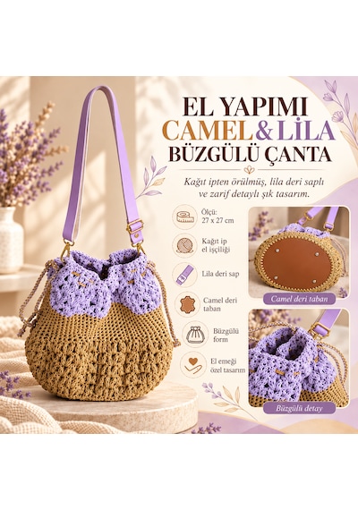 El Emeği Lila - Camel Çanta