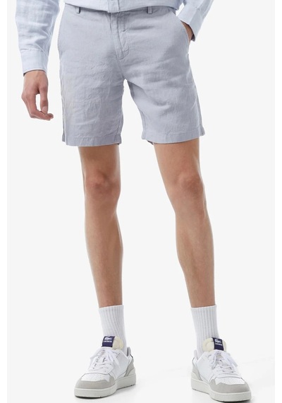 Lacoste Men's Slim Fit Linen Bermuda Shorts Grey Erkek Dar Kesim Keten Şort Gri