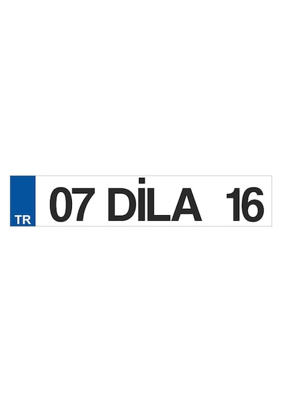 Kişiye Özel Plaka Isim Soyisim Soy Isim Sticker 01674