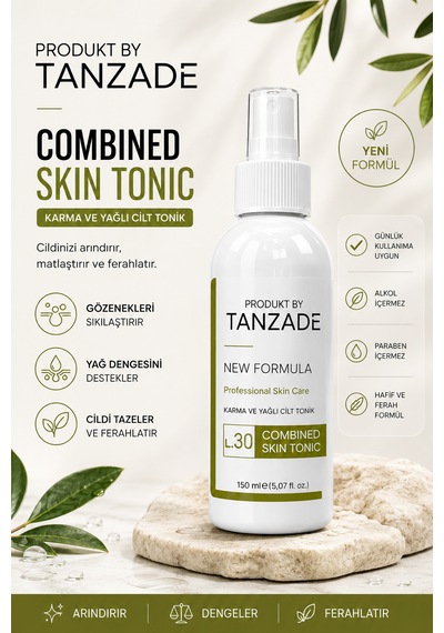 Produkt By Tanzade Karma Ve Yağlı Cilt Toniği 150 Ml Arındırıcı Ve Ferahlatıcı Günlük Yüz Toniği