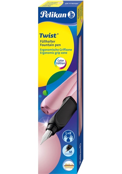 Panelkırtasiye Pelikan Twist Dolma Kalem M Girly Rose P457-Gr