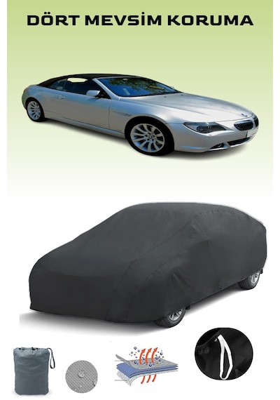 Siyah, Bmw 6 Serıes Convertıble E64 2004 - 2007, Araba Brandası, Oto Örtüsü, Araba Çadırı Siyah