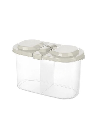 2 Bölmeli Saklama Ve Erzak Kabı 1200 Ml Çok Renkli