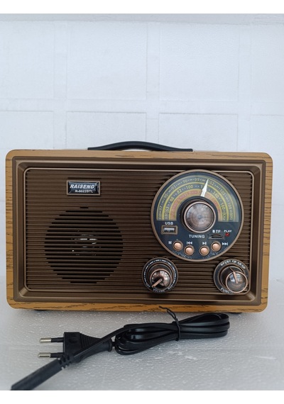 Speaker Fm Radyo Bluetooth Hoparlör Mp3 Çalar Usb Tf Aux Ses Bombası Kablosouz Hoparlör - Kahverengi