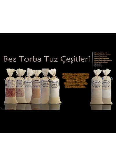 Himalaya Tuzu 1 Kg. Bez Torbada Iri Taneli Beyaz Renk Himalaya Orijinal Tuz Granül
