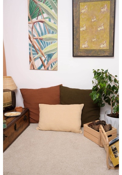 Peraluna Free Pıllow %100 Organik Pamuk Triko Yastık Kılıfı 60x40 Cm Taş - Taş
