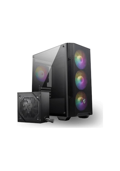 Msı Mag Forge M100a D60 600w 80+ Akrilik Yan Panel 3x120mm 1x120mm Argb Bronze Matx Gamıng Kasa