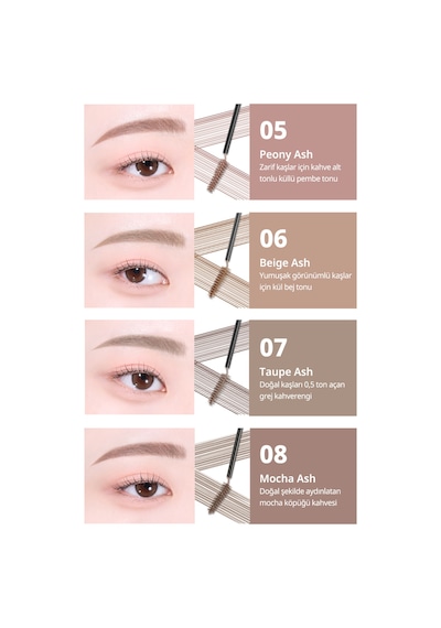 Peripera Speedy Skinny Browcara 01 Cool Gray