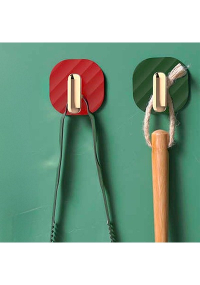2li Yapışkanlı Retro Askılık Dolap Kapak Kulpu Yeşil Açık Yeşil