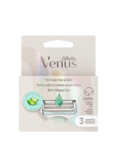 Gillette Venus Bikini Bölgesine Özel Cilt Koruma Bariyerli Kadın Tıraş Başlığı 3'lü Paket Hassas