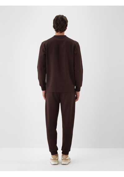 Xint Kahverengi Pamuk Dokulu Regular Fit Sweat Pantolon 380186