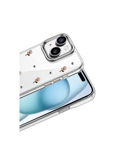 Newface Apple İphone 15 Fiyonk Desenli Kapak - Desen 6 Şeffaf