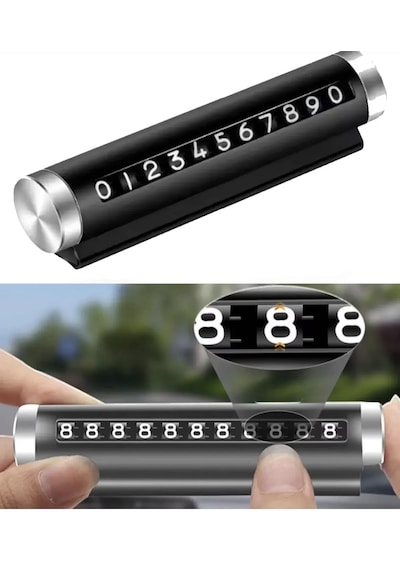 Point Araç Ön Cam Telefon Numarası Şifre Tip Çevirmeli Numaratör Metal Malzeme 1