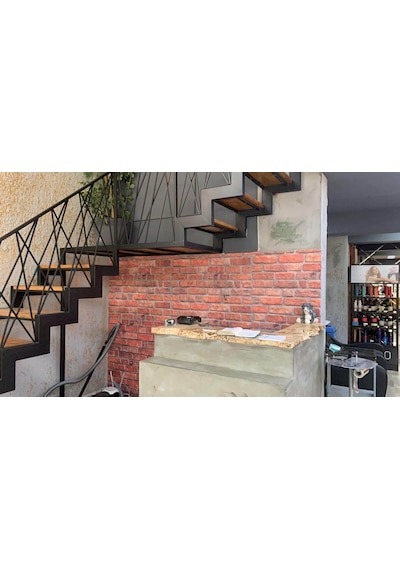 5 Adet X Tuğla Desenli 3D Strafor Köpük Duvar Kaplama Paneli (446785705)