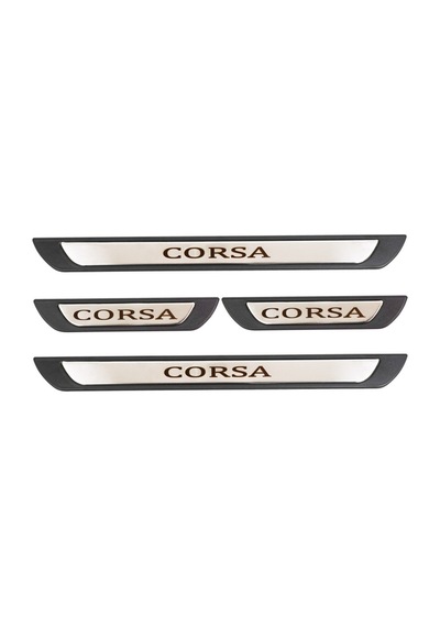 Opel Corsa Uyumlu Kapı Eşiği Krom Abs 4 Parça