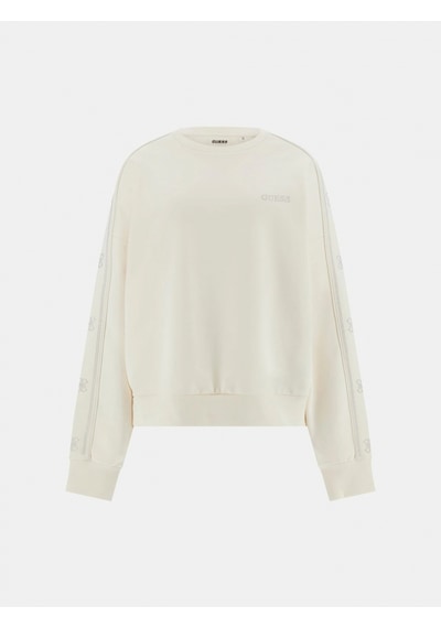 Guess Octavia Bisiklet Yaka Kadın Beyaz Sweatshirt V6rq96kcx22-g027 Beyaz
