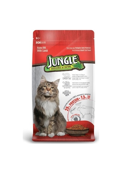 Jungle Kuzu Etli Yetişkin Kedi Maması 15 KG Jungle Kuzu Etli Yetişkin Kedi Maması 15 KG