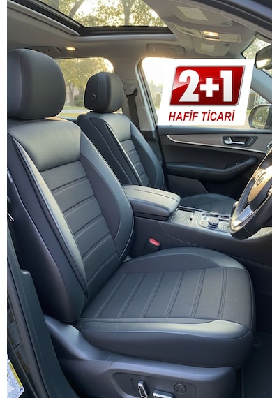 Speed Serisi Pike Kumaş Ticari 2+1 Oto Koltuk Kılıfı - Doblo-caddy-berlingo-dokker-courier-kangoo Uyumlu Siyah
