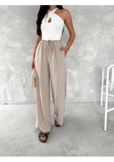 Soonaksesuar Ayrobin Oversize Pantalon - Bej Bej