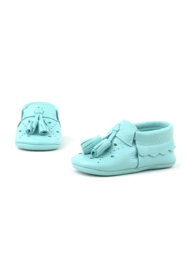 Hapshoe Hapshoe Kids Hakiki Deri Yeşil Lastikli Erkek Bebek Patik Yeşil
