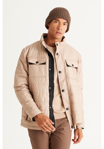 AC&Co / Altınyıldız Classics Erkek Bej Standart Fit Normal Kesim Dik Yaka Mont Bej AC&Co / Altınyıldız Classics Erkek Bej Standart Fit Normal Kesim Dik Yaka Mont Bej