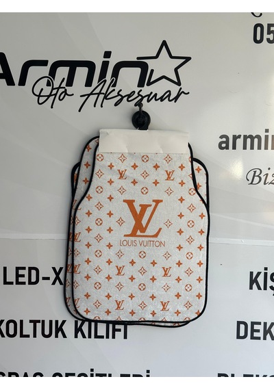 Lv Beyaz Dekor Halı Paspas