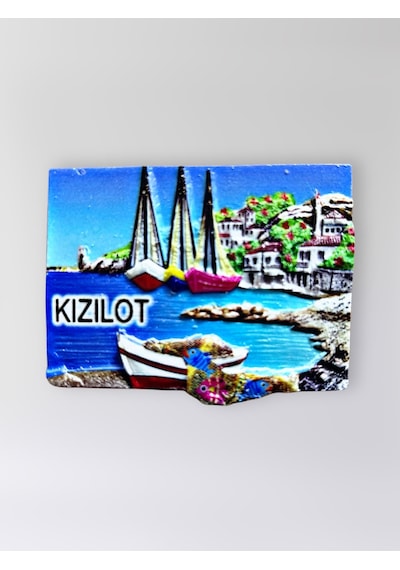 Kızılot Polyester Kabartmalı Magnet 7 Cm X 5 Cm Dekoratif Hediyelik Buzdolabı Süsü Kod:1735