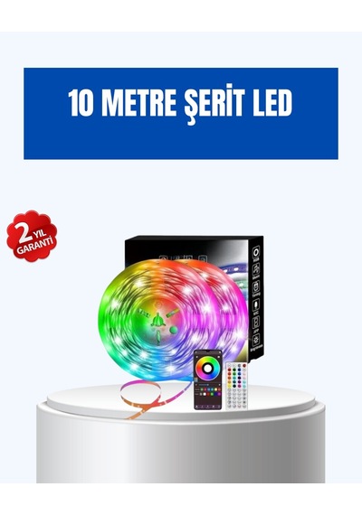 Sese Duyarlı 10m Smart Şerit Led Ios Android Kontrollü Rgb Işık Renkli 64523017