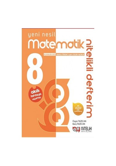 NİTELİK 8. Sınıf Akıllı Defter Matematik Yeni Nesil NİTELİKLİ