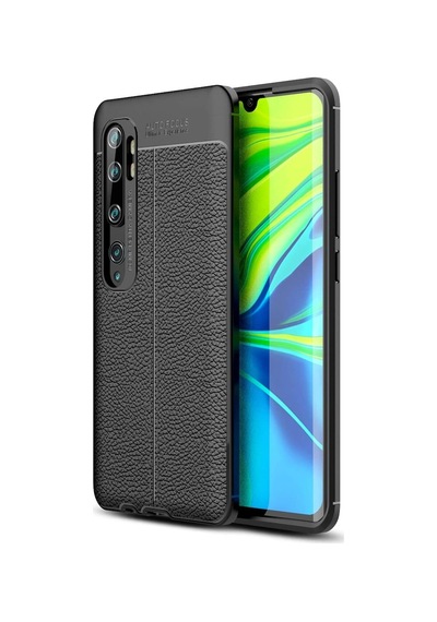 Xiaomi Mi Note 10 Kılıf Niss Tam Korumalı Lüx Deri Silikon Kapak