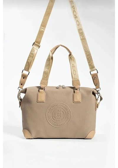 Just Polo Kadın Yeni Sezon Büyük Boy Lüks El Ve Omuz Çantası Shoulder Bag Ebat: 33 X 40 Cm Vizon