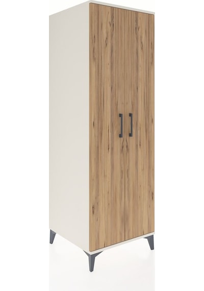 Kronos Dolap 2 Raflı 2 Kapaklı Tek Askılı 60x59x182 Aytaşı-çam Aytaşı