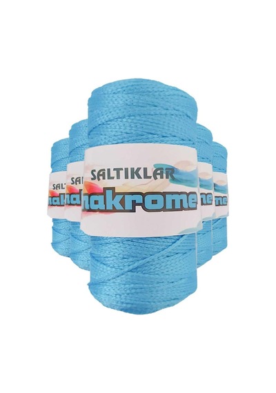 5 Adet Polyester Makrome İpi 3050 Mavi 100 gr