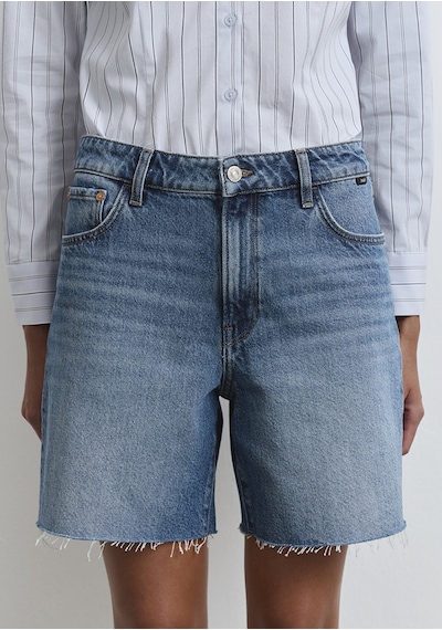 Mavi - Lidia Real Blue Puslu Koyu Mavi Jean Şort 1410145-89744 Koyu Mavi