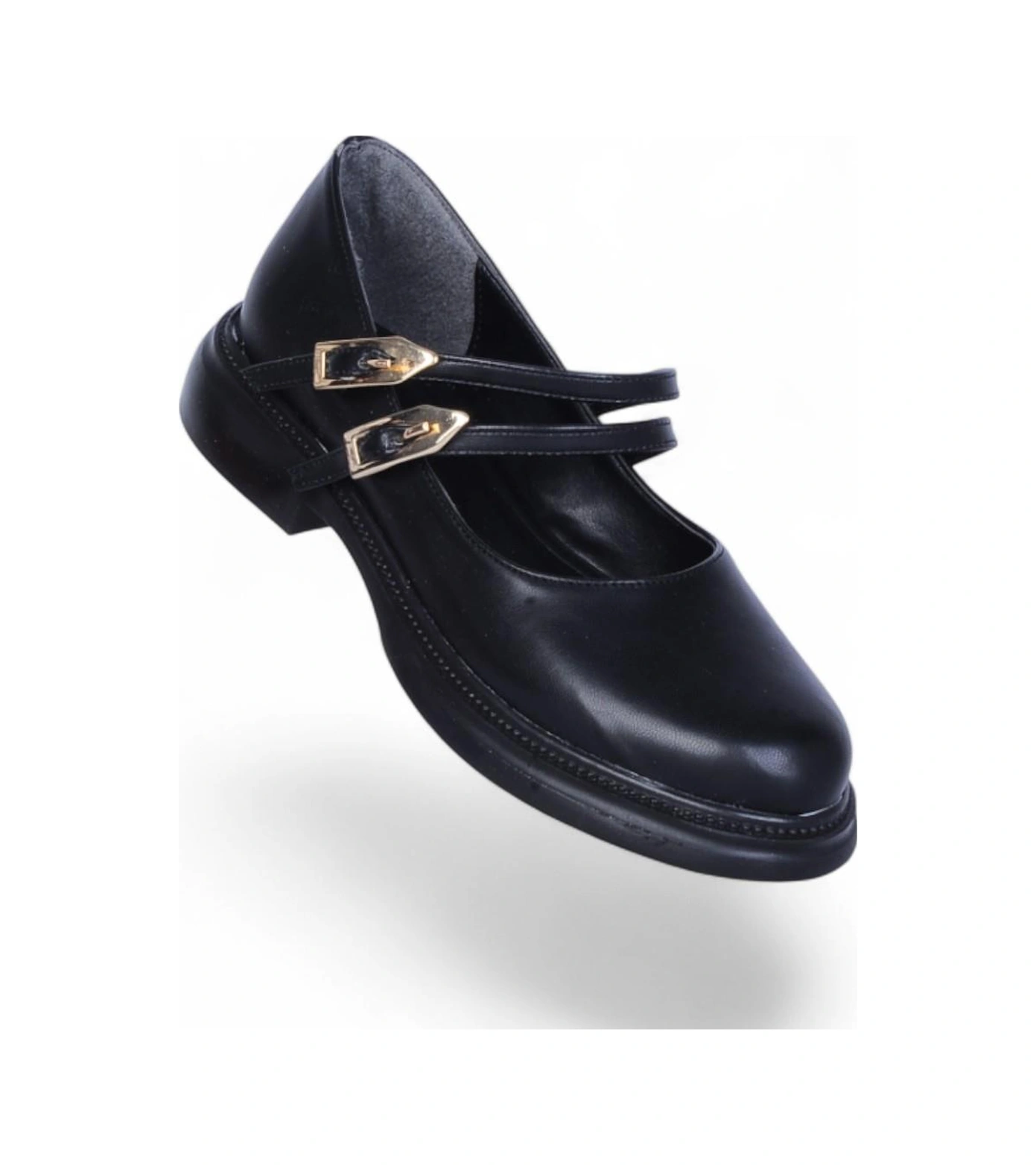 Scarletta S12 Cilt Siyah Kadın Loafer Ayakkabı Siyah