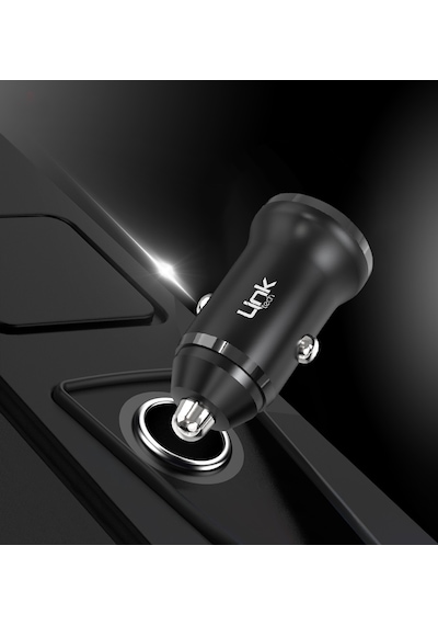Linktech C480e 12w 2x Usb Araç İçi Şarj Adaptörü Başlık Siyah