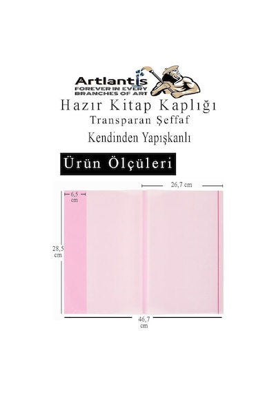 Hazır Kitap Kaplığı Şeffaf Buzlu Mavi 10 Adet 1 Paket Cırtlı Ayarlanabilir Kendinde Yapışkanlı Kaplık Okul Sınıf Mavi