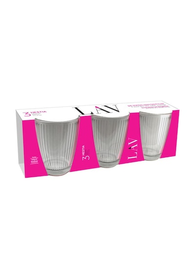 Lav Hestia Cam Viski Bardağı 3'lü 340 ml (Meşrubat/Su Bardağı)