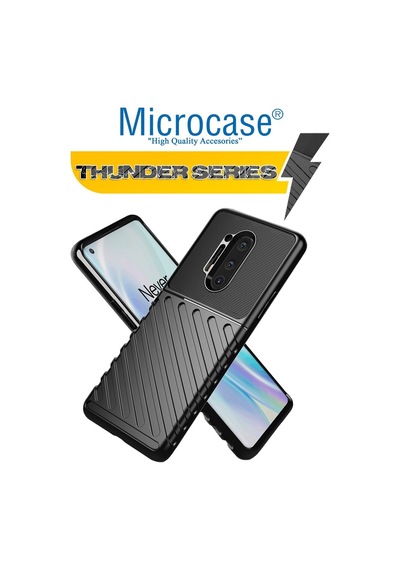 Oneplus 8 Pro Thunder Serisi Dayanikli Silikon Kilif - Siyah 549418083