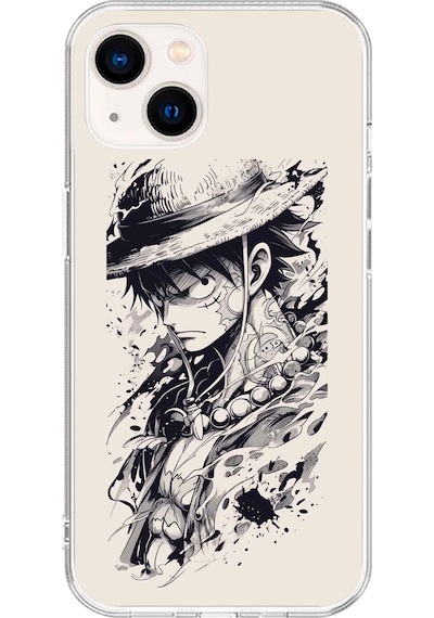 Apple Uyumlu iPhone 13 Şeffaf Kılıf One Piece Tasarımlı 1