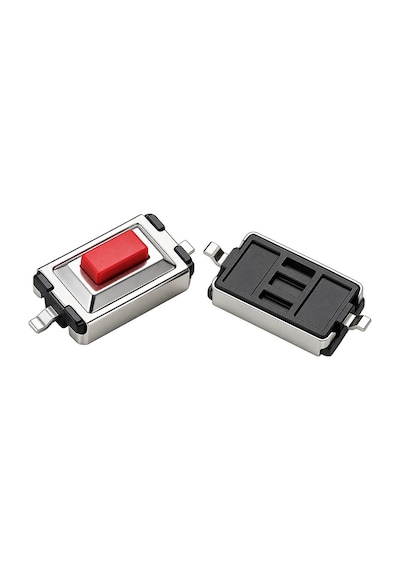 50 Adet 3x6x2.5 Mm Smd Tact Switch 2 Pin Anlık Basmalı Mikro Buton - Kırmızı