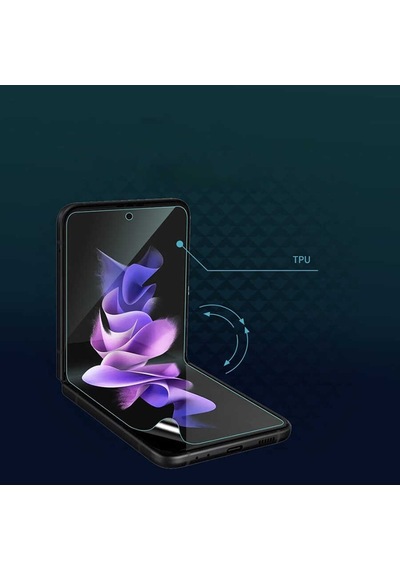 Samsung Uyumlu Galaxy Z Flip 4 3D Side Glass Ekran Koruyucu Renksiz