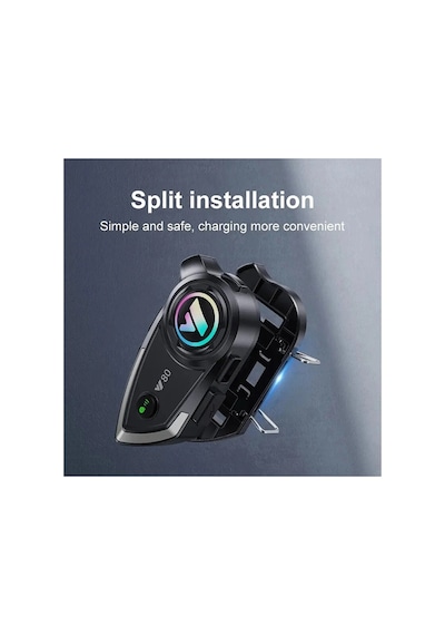 Vothoon Y80 Motosiklet Kask Kulaklık Intercom Işıklı Motorsiklet Interkom