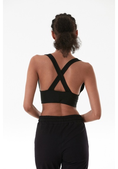 Fullamoda Basic Fitilli Kaplı Büstiyer Siyah